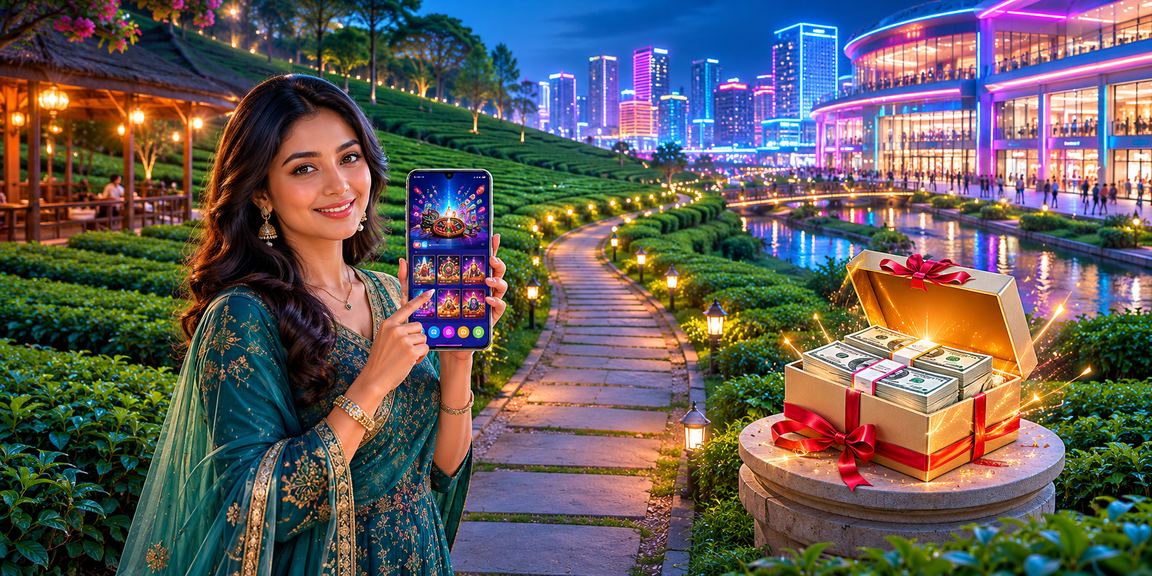 A user playing casino games on mobile in a tea garden in Gazipur
